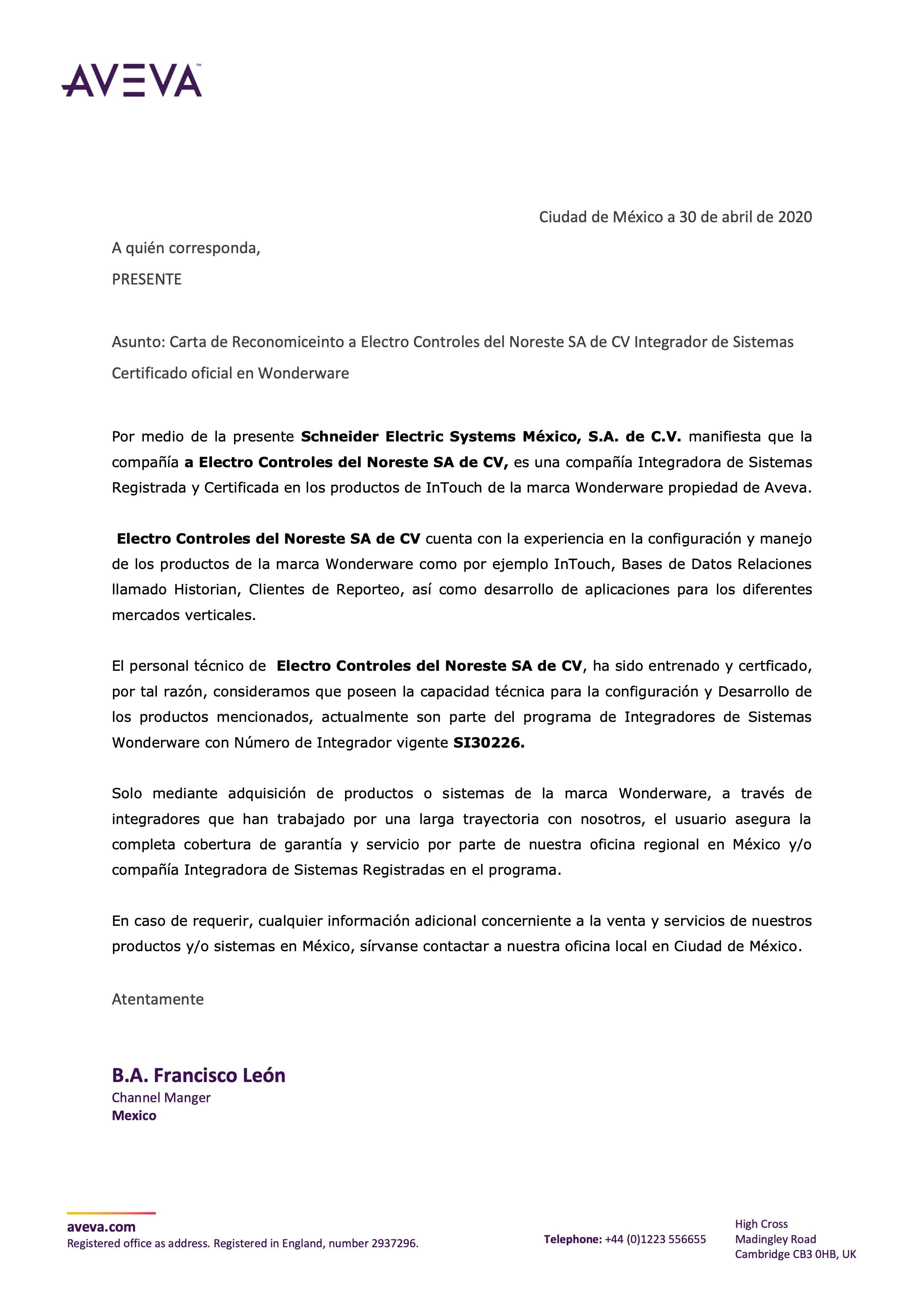 ECN Automation Integrador de Sistemas Certificado